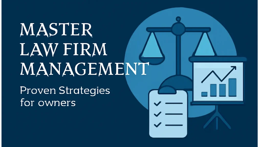 Master Law Firm Management - Proven Strategies for Owners
